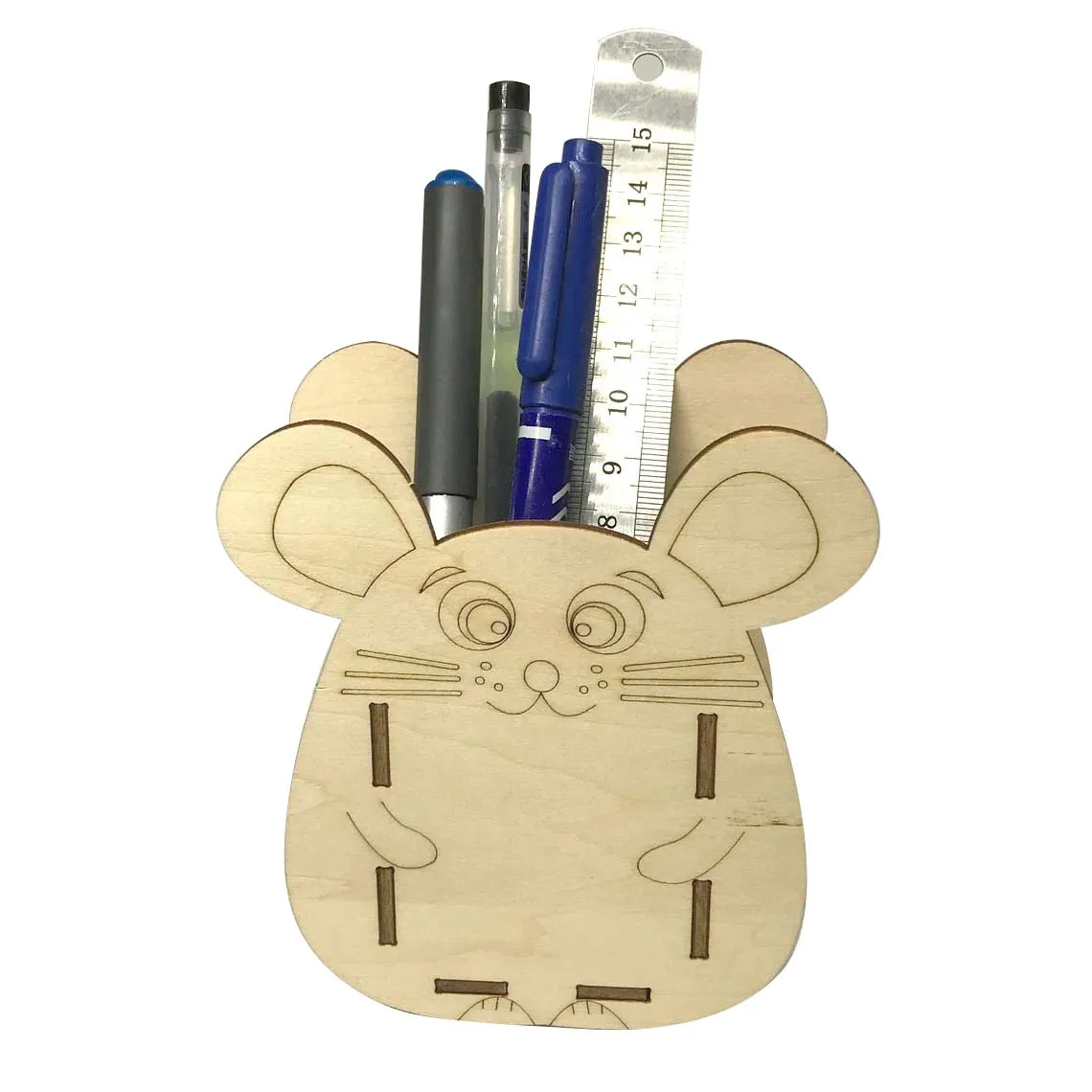 Eco-friendly Wooden Pen Pencil Organizer For Desk Oem Available