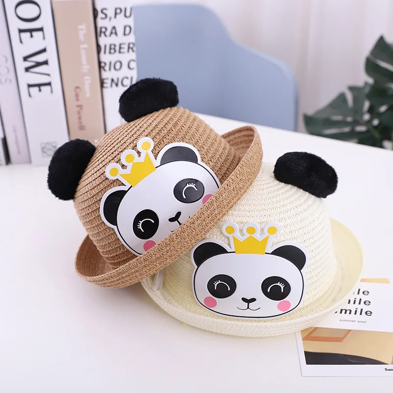 Одежда для мальчиков и девочек носки для малышей с милым рисунком панды, Солнцезащитная шляпа летняя детская Пикник Солнцезащитная пляжная шляпа для детей Рыбацкая шляпа