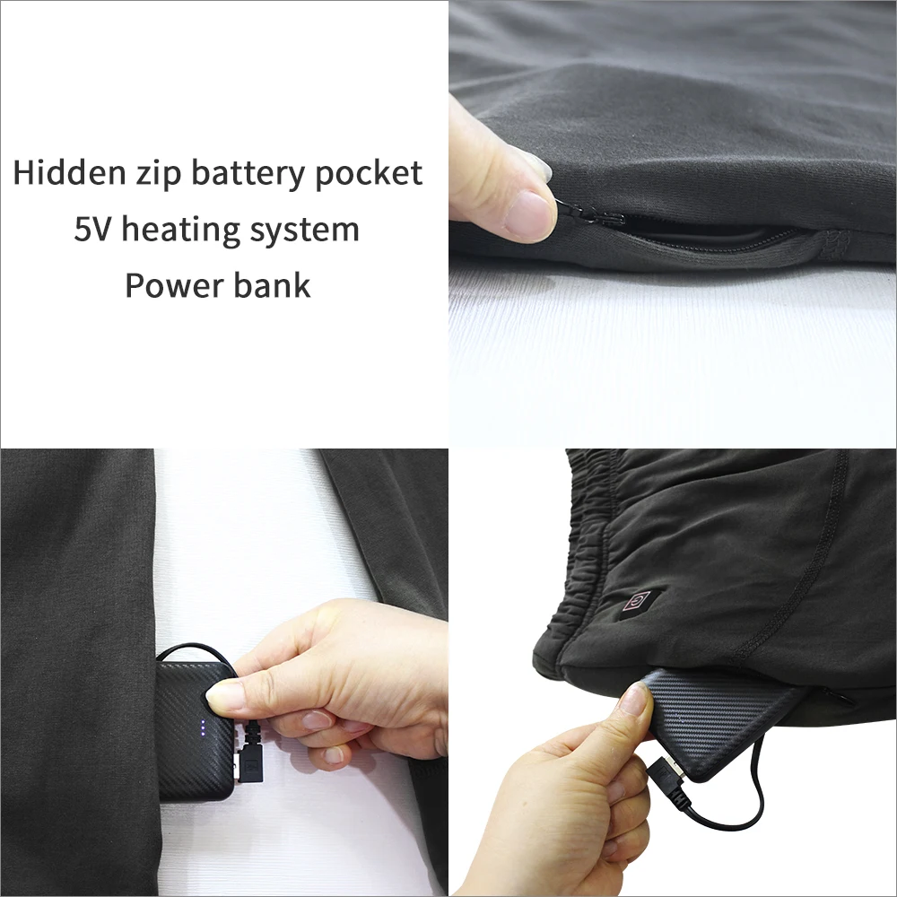 Men's Heated Long Johns Base Layer Set Winter Thermal Cottonfabric