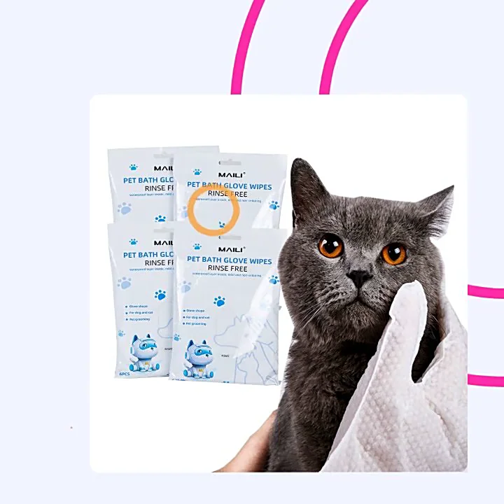 Non-woven Free Sample Pet Wipes Grooming Glove For Dog Cat Professional ...