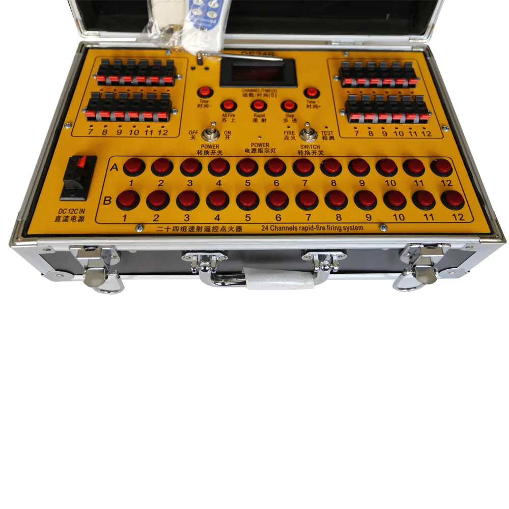 24 Cue 24 Channel Remote Control Firing System for Fireworks Pyrotechnics Machine
