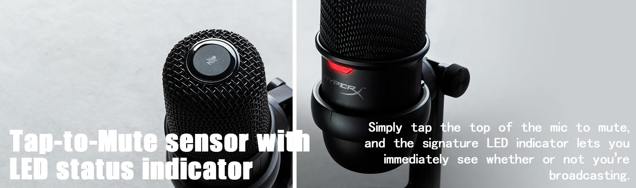 Hyper X Solocast Usb Condenser Gaming Microphone Taptomute Sensor