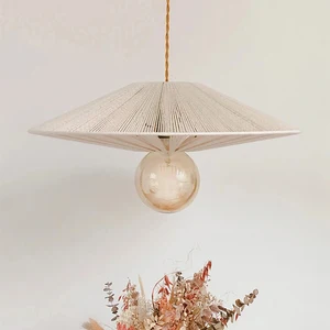 Wholesale Natural Bamboo Material Handcraft Wicker Lamp Bamboo Rattan Pendant Light Chandelier Supplier