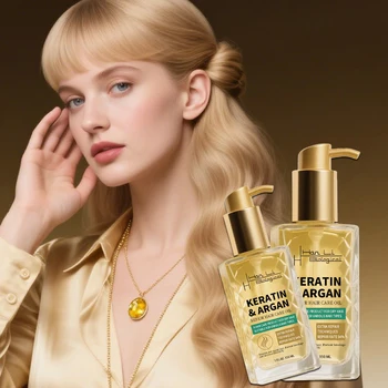 Private Label Nourishing Hair Growth Serum Hair Care Essential Oil Products Smooth and Shiny Essential Hair Oil