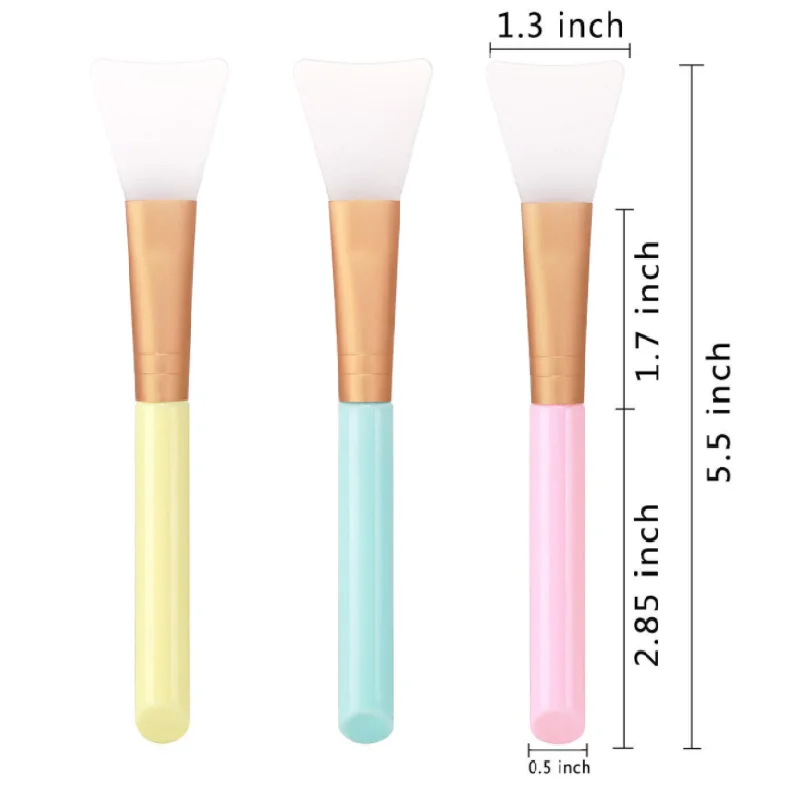 PSB custom logo eco black red mini silicone face mask applicator brush set