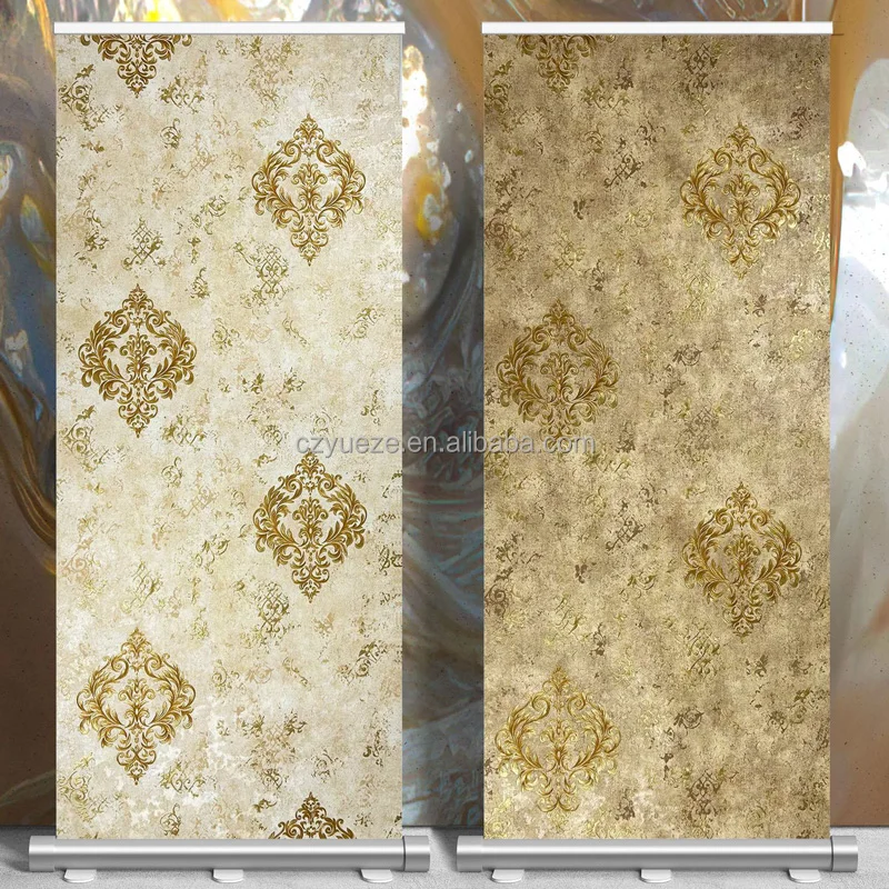 3D Dark Blue Damask Pattern Wallpaper for Living Room Hotel Restaurant Clothing Store Background Wall Wallpaper