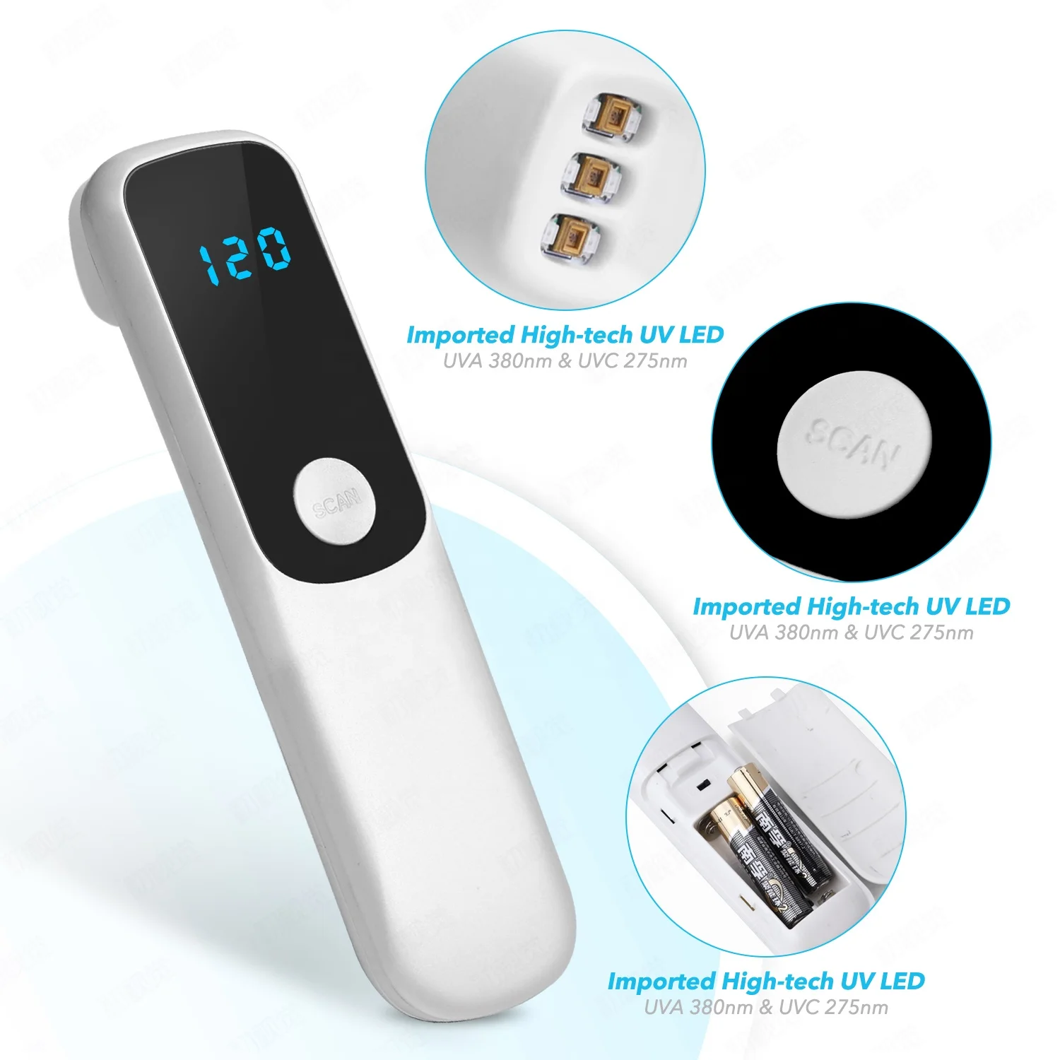 
Оптовая продажа, портативная ручная дезинфекционная палочка для мобильного телефона, УФ-дезинфицирующая лампа, УФ-лампочка, стерилизатор светодиодов Uvc 