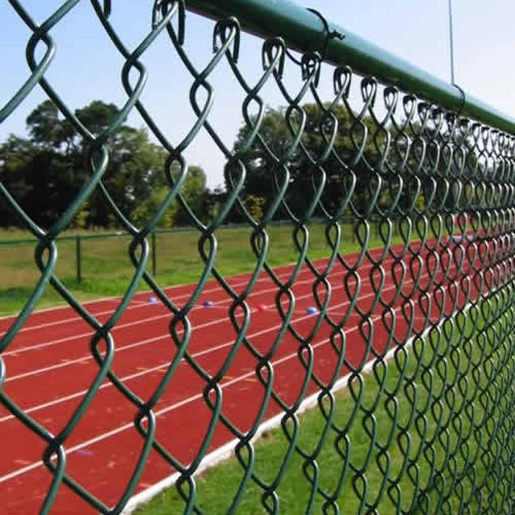 Iron Stadium Customizable Chain Link Wire Mesh Fence Green Coated Iron Net Playground Protection Safety Net