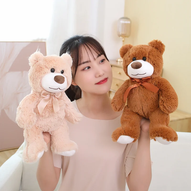 Süßer Teddybär Kuscheltier, 30 Cm – Mit Kapuze & Tatzendruck | Weich, Waschbar & Perfekt Als Geschenk