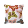 Funda de Almohada Bordada con Mariposas