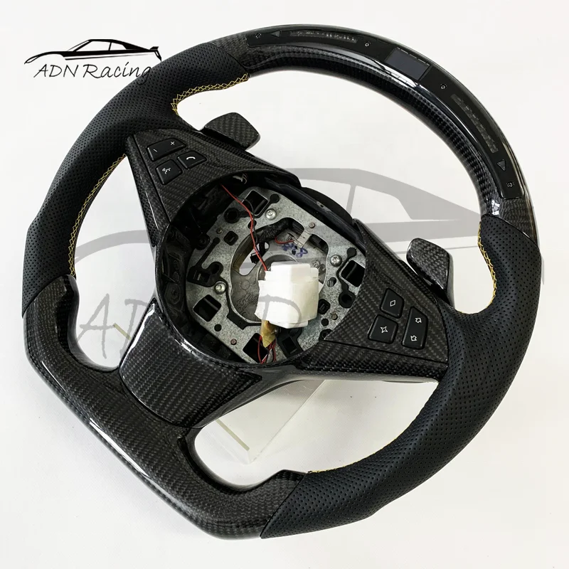 Real Carbon Fiber LED Steering Wheels For BMW E60 M5 E63 M6