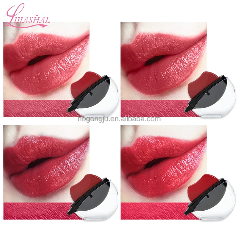 2024 Unique Lip Shaped 12 Colors Matte Long Lasting Waterproof Lazy Lipstick