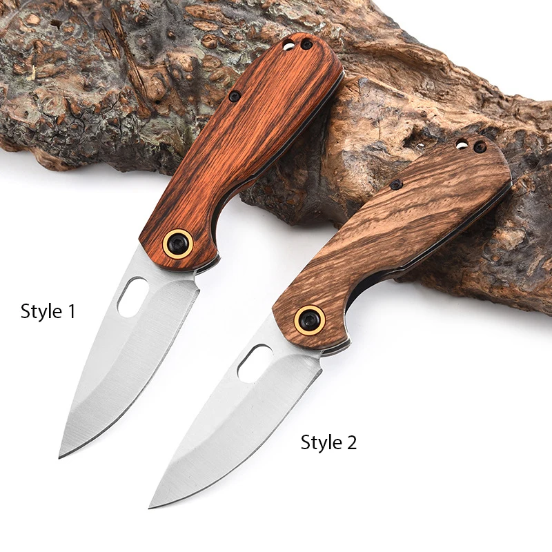 Factory Price Pakka Wood Handle Pocket Knife Stainless Steel Pocket