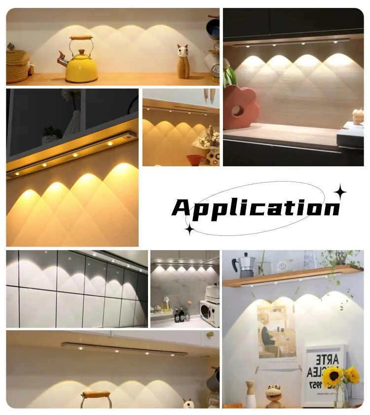 product factory price human body induction magnetic usb rechargeable multi color led lights kitchen under cabinet lighting-42