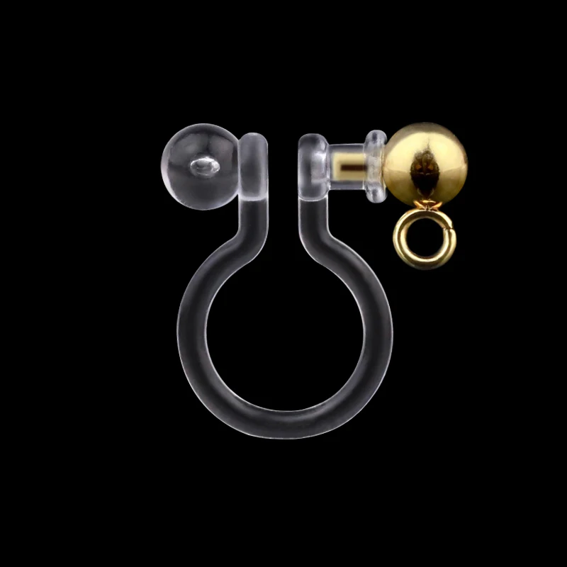 Clip on Earring Converter with Loop for DIY Earring Jewelry Making Non Piercing Invisible Clip Earrings