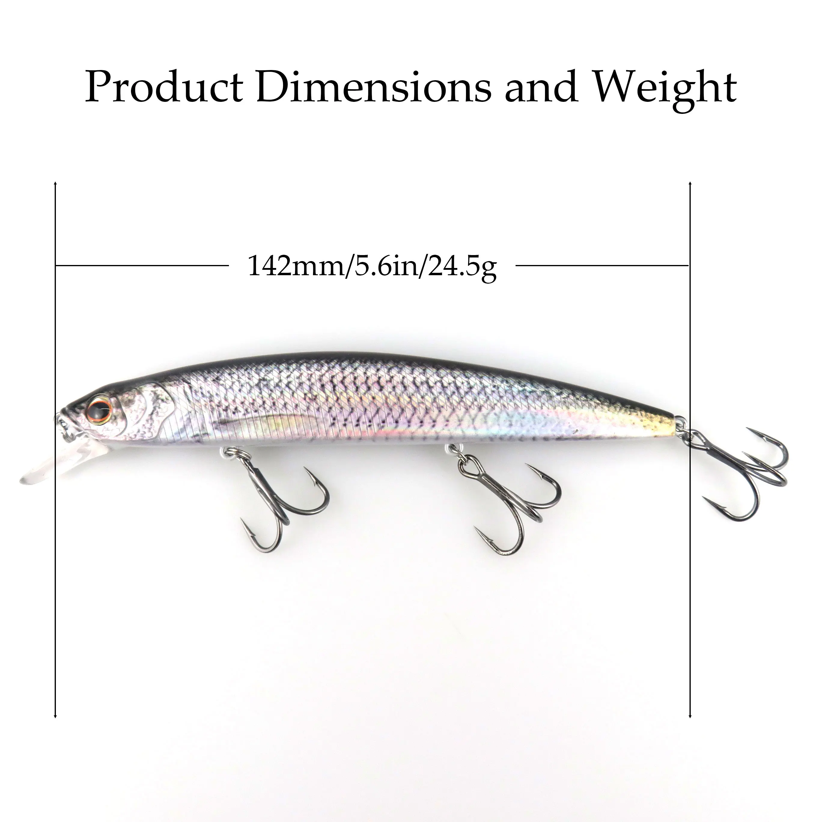 Wholesale New Minnow Super Real Color 142mm/24.5g Hard Bait Fishing Sunken Minnow Mackerel