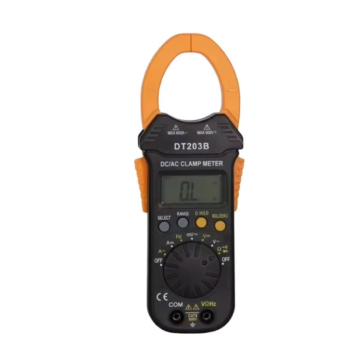 DT203B DC/AC Clamp Multimeter Ammeter 400-600A Digital Ammeter Electrical Frequency Tester Clamp Meter