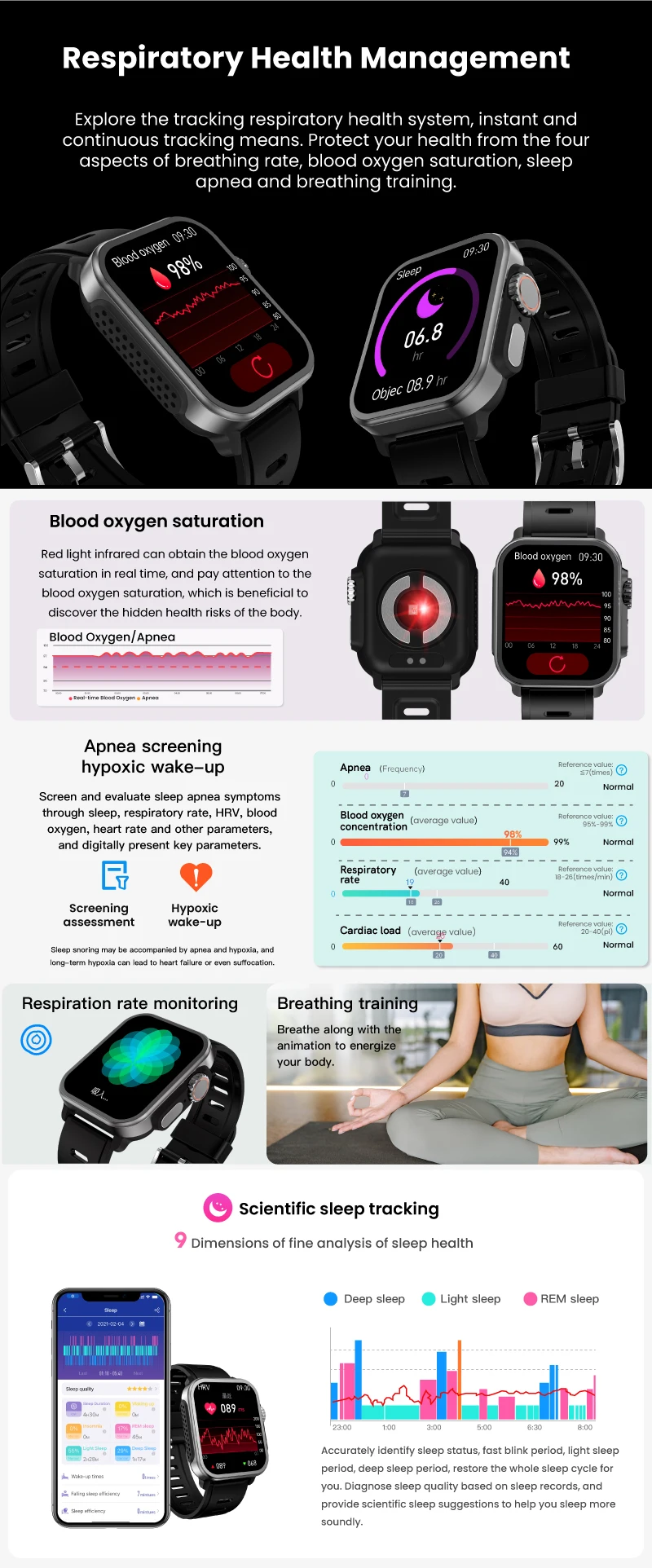 VALDUS VEE Smartwatch - ECG Health & Sports Watch