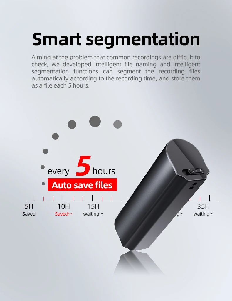 Strong Mini Magnetic Voice Recorders Power Bank 500 Hours Voice Activated Recording Digital Voice Recorder  Audio Recording