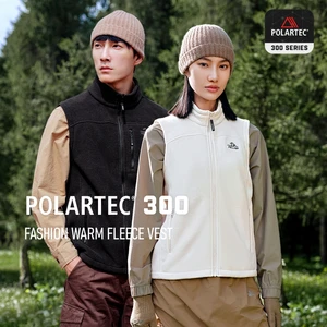Pelliot New Stylish Outdoor Polartec 300 Fleece Vest Women's Classic Fit Sleeveless Full-Zip Polar Soft Fleece Waistcoats Warm