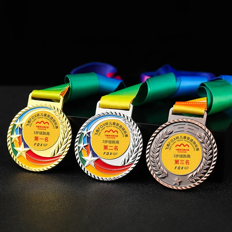 High Quality Customized 65-70mm Metal Medals Sports Event Memorial Graduation Medal Plaque In Stock