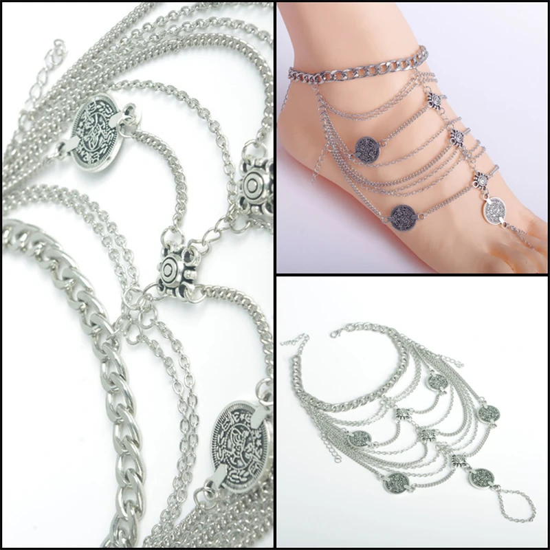 Anello Di Punta Cavigliere Gioielli Piede Sandali A Piedi Nudi Dei Monili Set - Foto 10