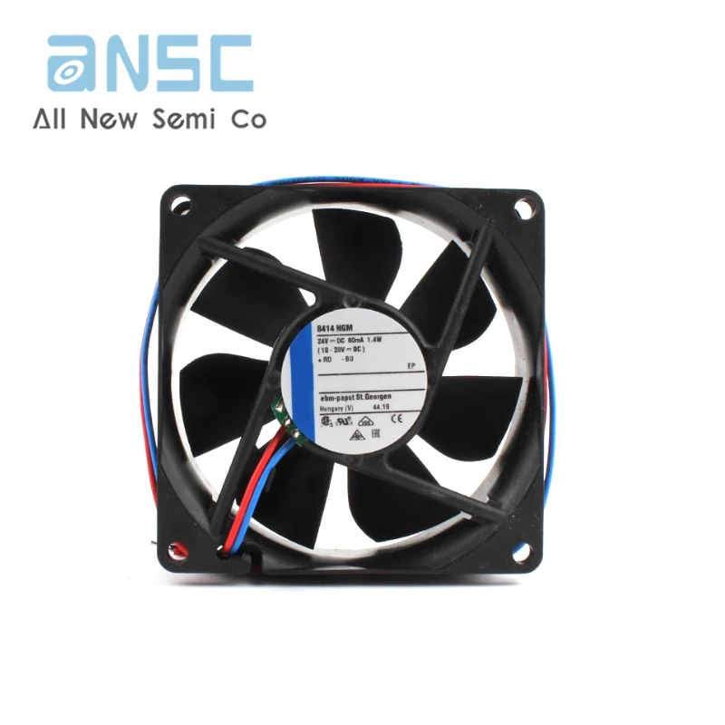 Original Axial flow fan 8414NGM 8025 24V 1.4W  0.06A 2600RPM 26dBA 2-wire silent Computer fan