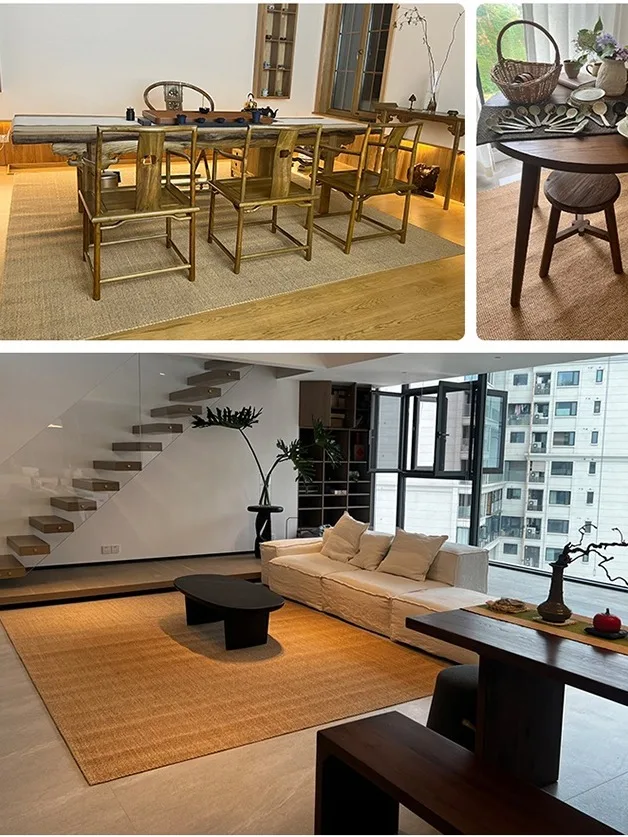 Custom Any Size Jute Sisal Carpet Rug For Pet And Cats 26 Patterns