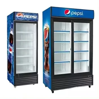 Beer bar Fridge Display Glass Double Door Commercial Refrigerator