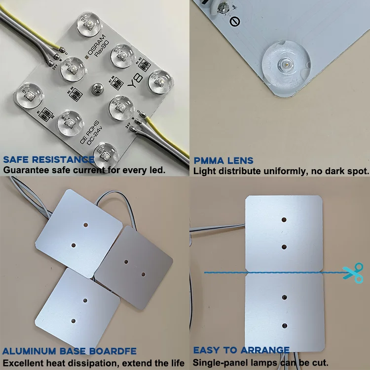 product adjustable color temperature  24v 8 leds light led modules led block chain for signage backlight commercial lighting project-11