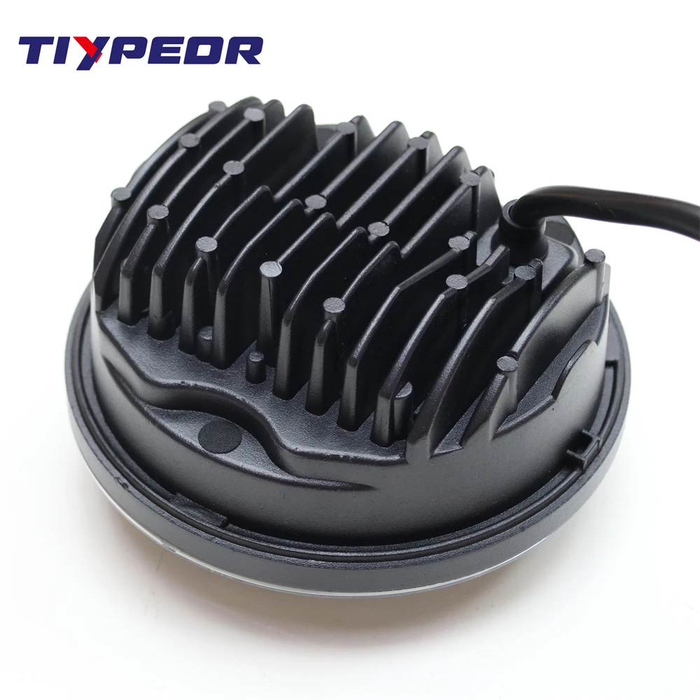 product tiypeor universal headlight 575inch drl for iron 1200 883 street softail dyna projector round led motorcycle headlamp-9