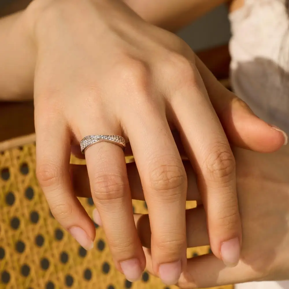 KAKODIY 5A Luxury Jewelry Ring Women Wedding Engagement Zirconia 925 Sterling Silver Ring detail 3