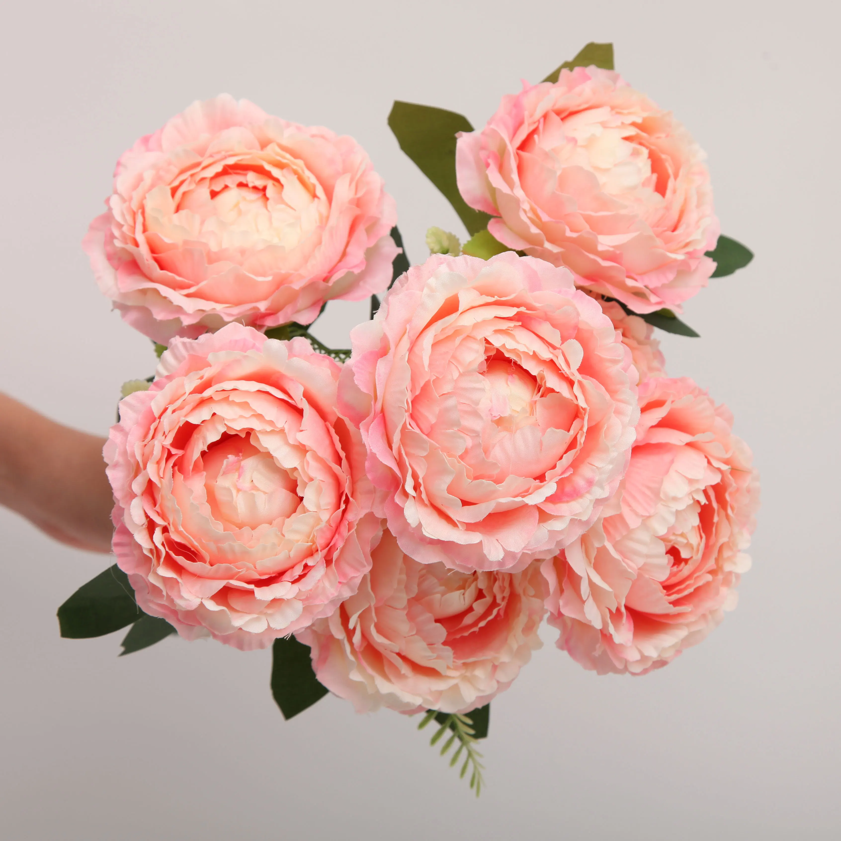 Artificial Silk Peony Flower Bunch 6 Heads Wholesale For Wedding Home