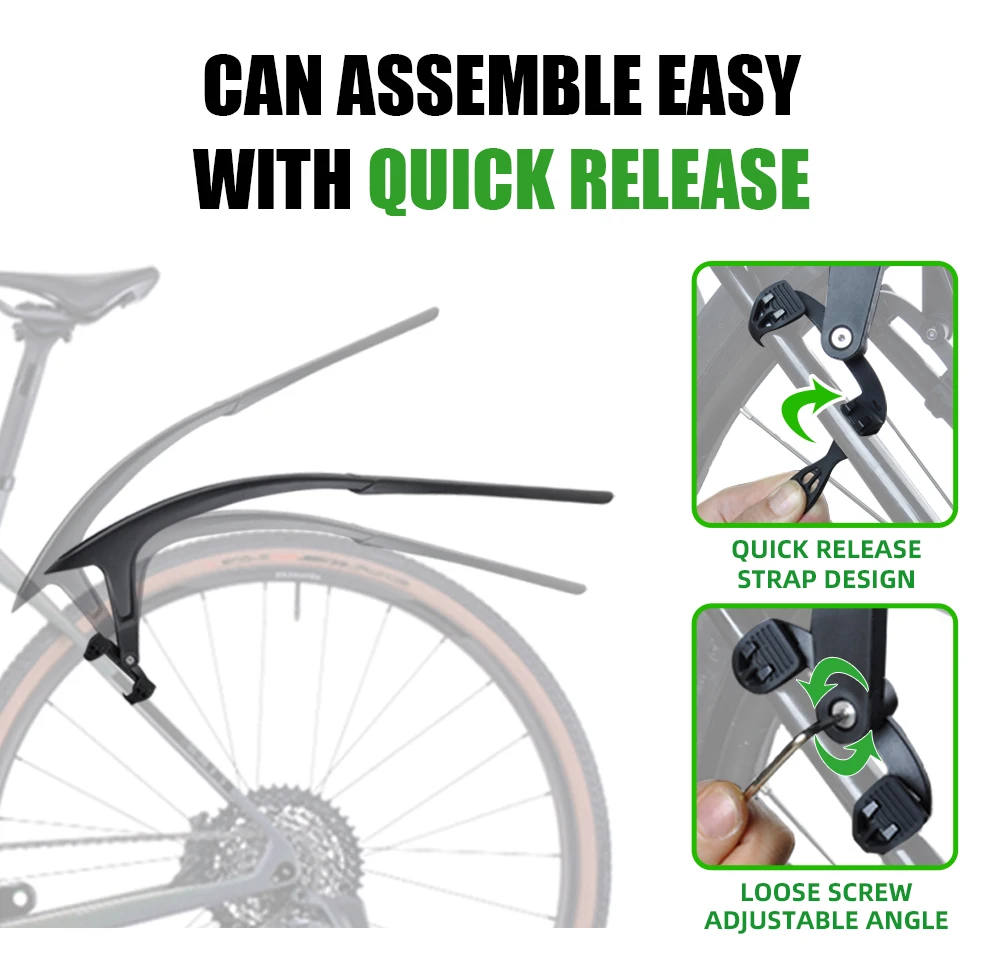 RBRL Quick Release Bike Mudguard Special for Gravel Bike Bicycle Fenders Cycling Accessories