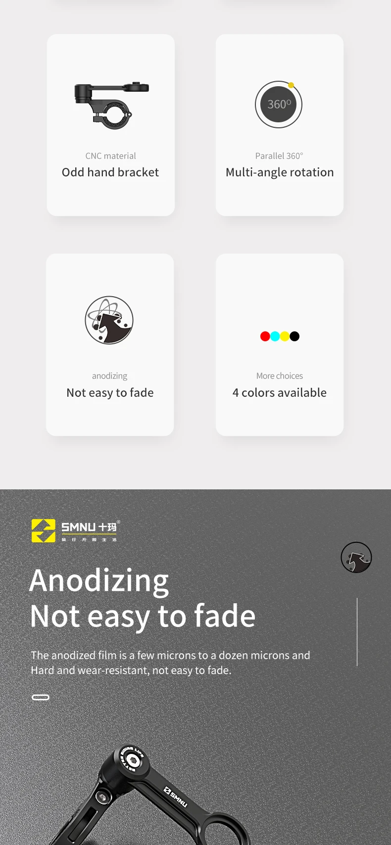 product anti shock magnetic mobile phone stand magic arm motorcycle phone holder anti vibration for motorcycle scooter e bike-3