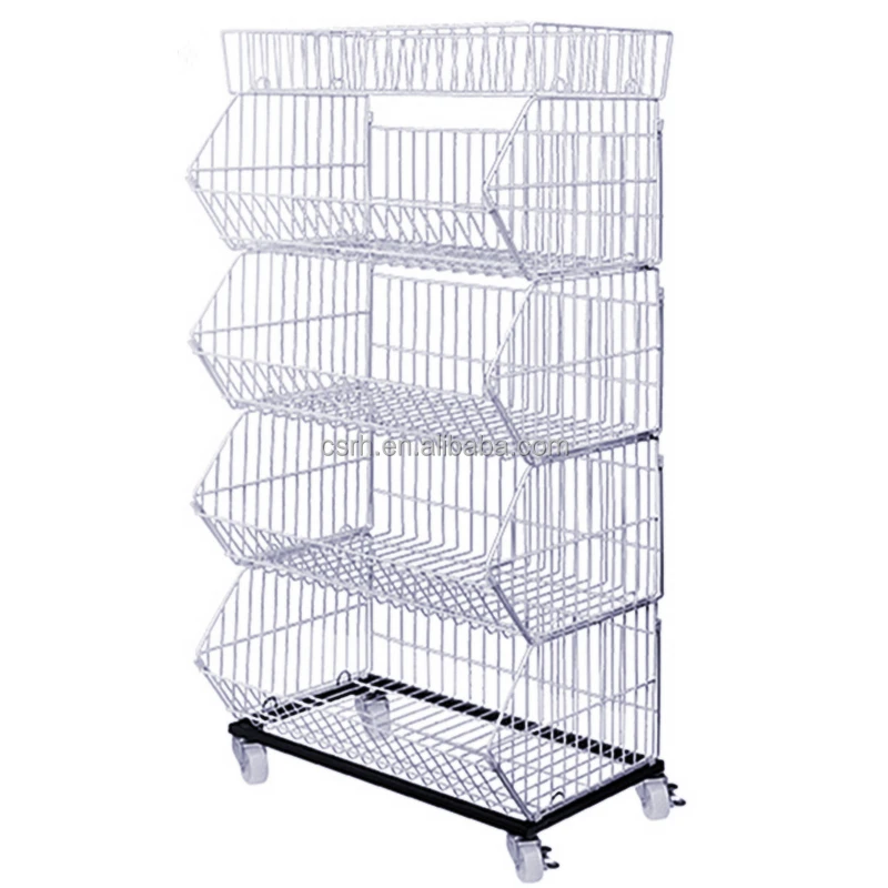 Wire Small Display Rack 5-layer Wire Display Shelf - Small Size Rack with 600mm Baskets