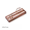 Anneau long 2 fentes en noyer tommy velours