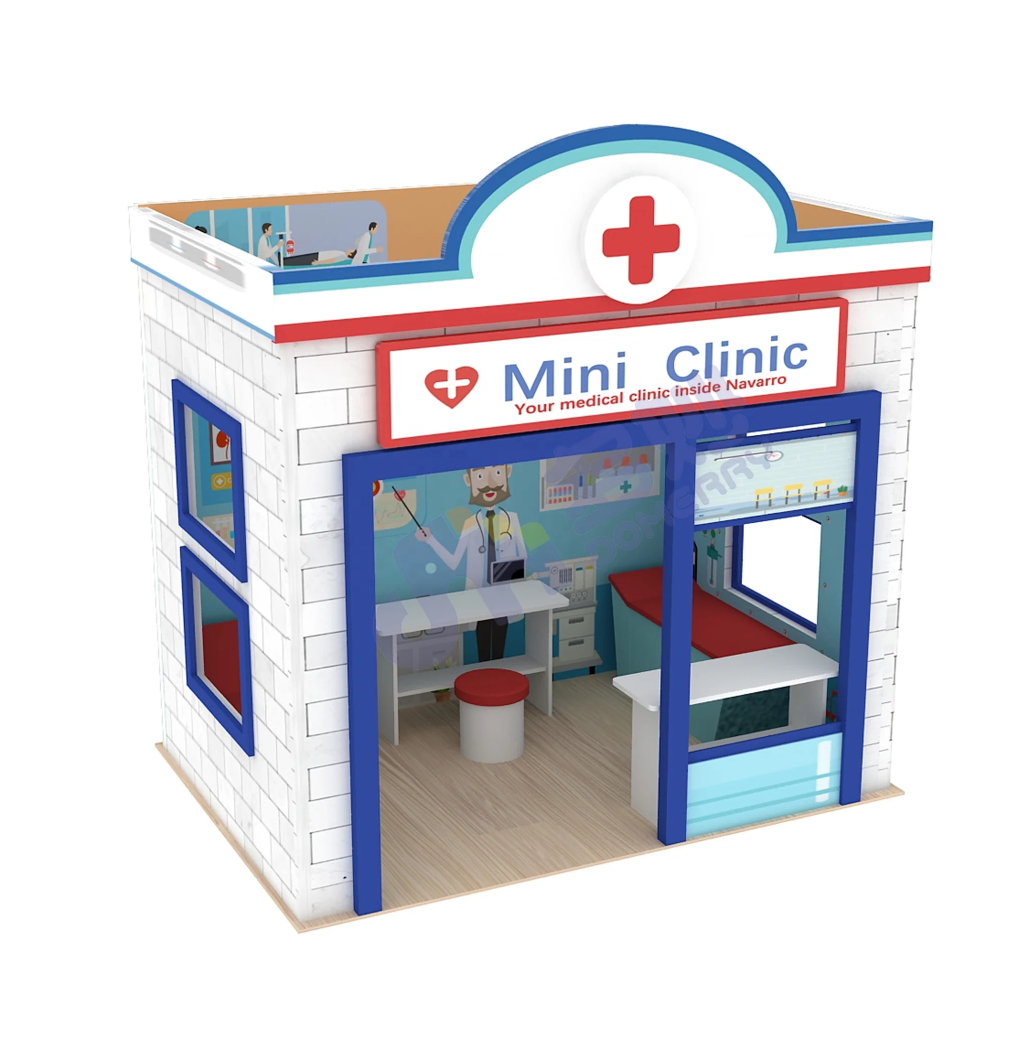 Ролевая игра врач полиция мира картонная деревянная мебель детский игровой домик для дома для продажи