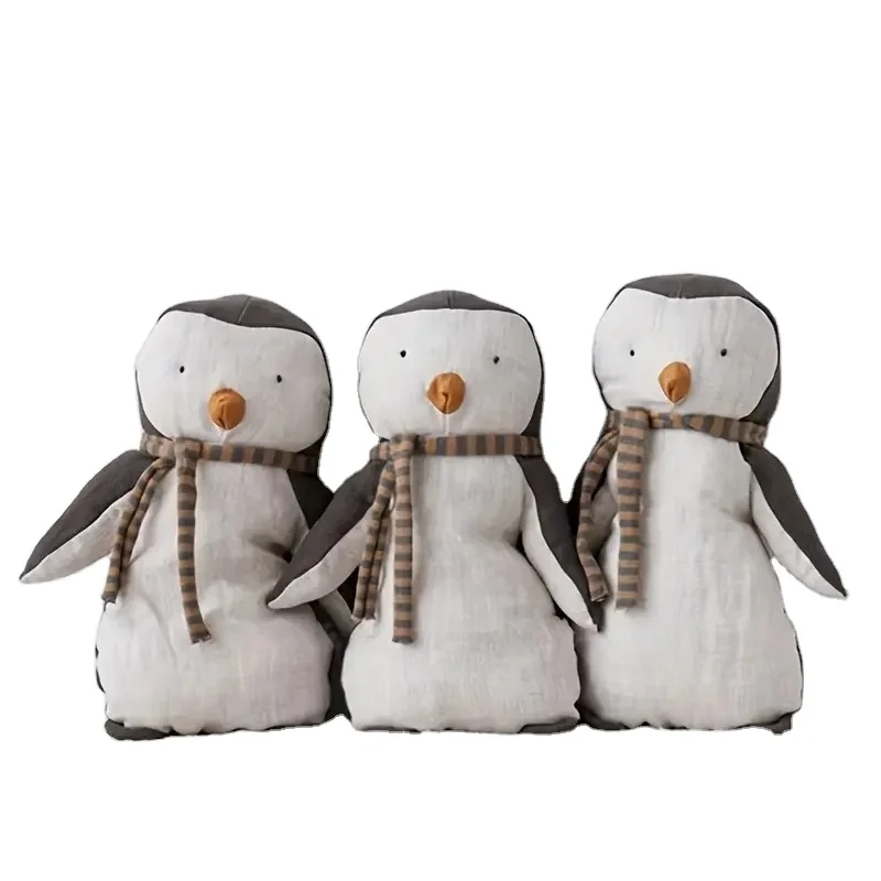 Nuevo Estilo nórdico Retro pingüino muñeca Lino Playtime juguete