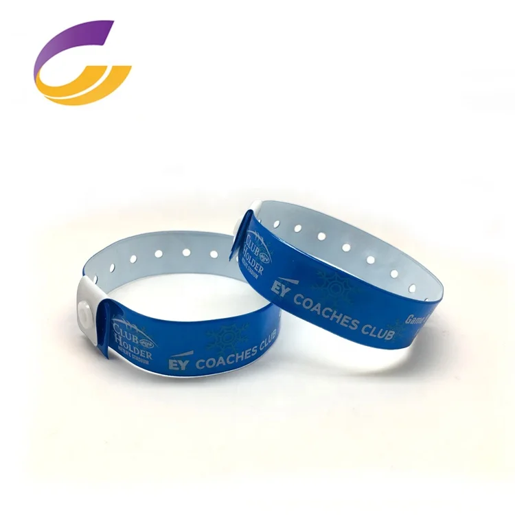 Custom Cheap Vinyl L Shaped PVC Festival Wristband