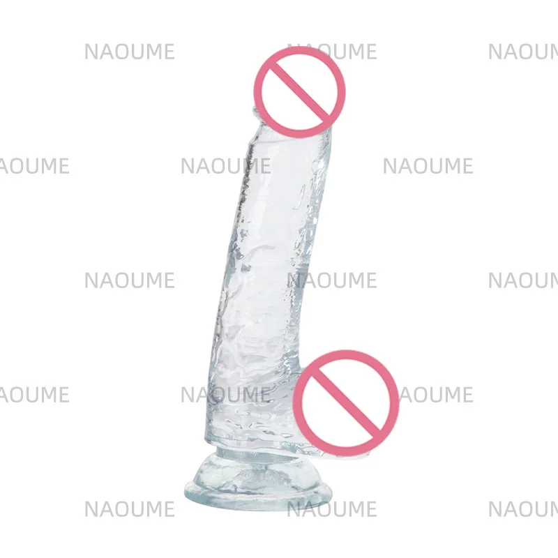 Transparency Realistic Dildo 8.1 Inch Big Dildo Female Masturbation Sex Toys G Spot Clitoral Stimulator Penis Sex Toys for Women