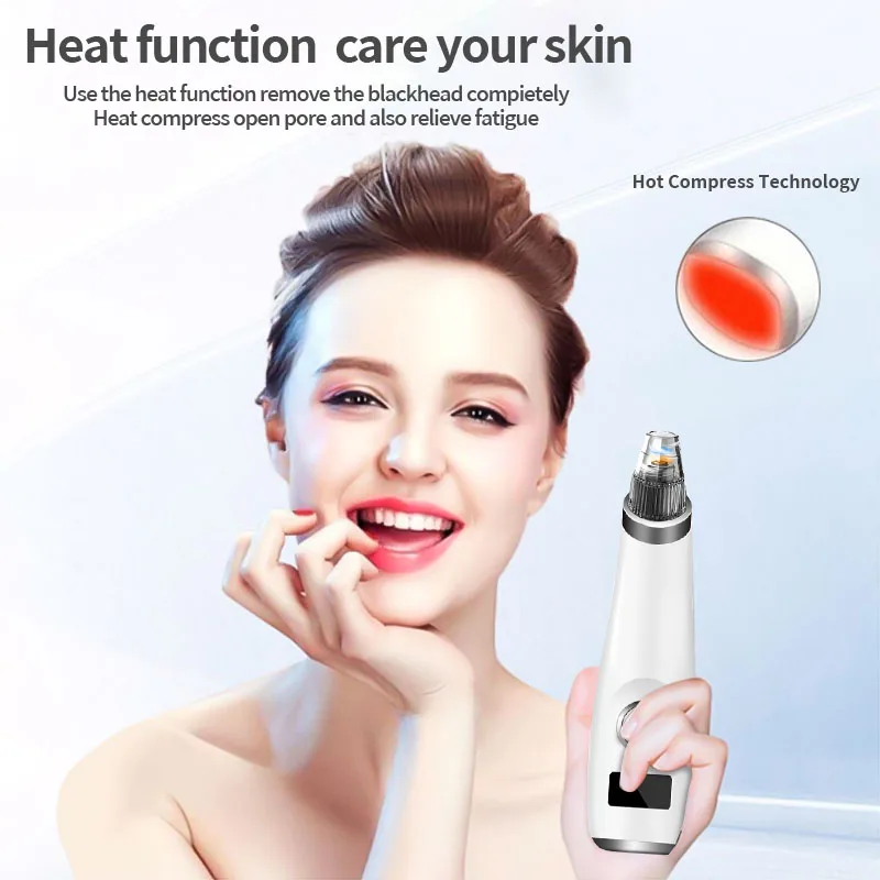 Electric Hot Blackhead And Pimple Removal Vacuum Suction Heated ...