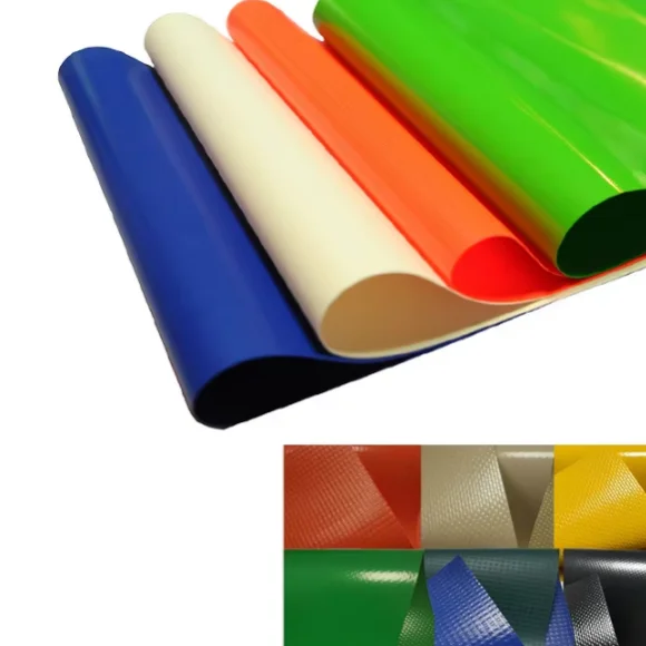 500gsm Heavy Duty Pvc Coated Tarpaulin Waterproof Plain Tarpaulin for Industry Use Tent Cover Truck Tarp with Wholesale Price