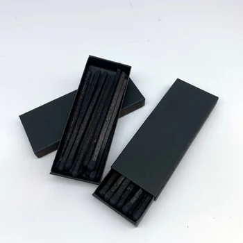 custom black matches for hotel candle long sticks safety bulk black box candle matches