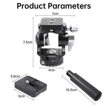 Hydraulically Dampened Gimbal DV01 Aluminum Alloy Carbon Fiber Flexible Photography Videography Equipment Strong Compatibility detail image