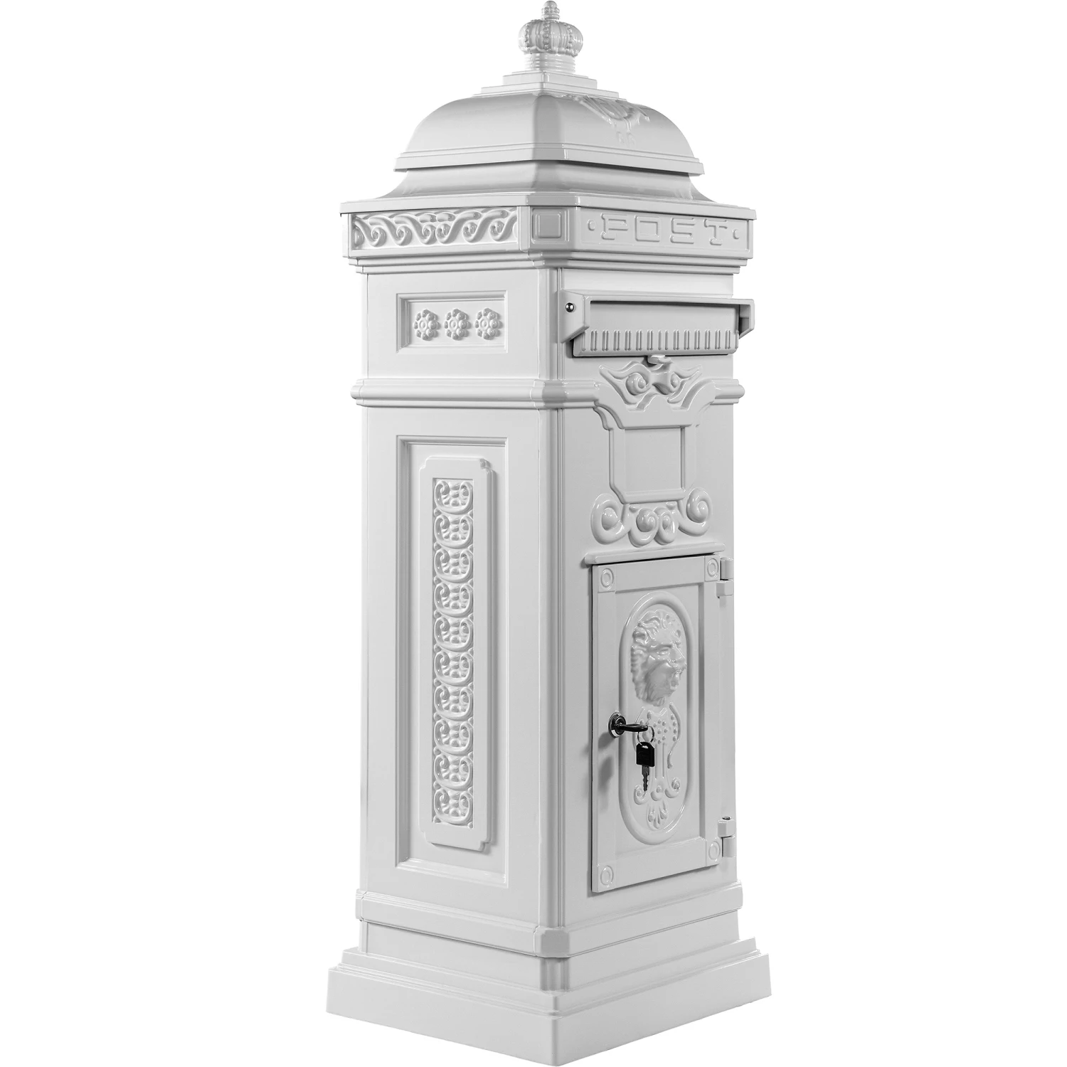 Smart No Rust Standing Cast Metal Mailbox Lock Letter Box Post Box Outdoor Aluminum Letterbox Standing Post Mailbox