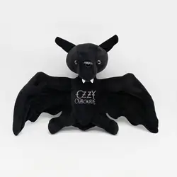 Wholesale Ozzy Osbourne Bat Squishy Toy Black Plush Stuffed Animal