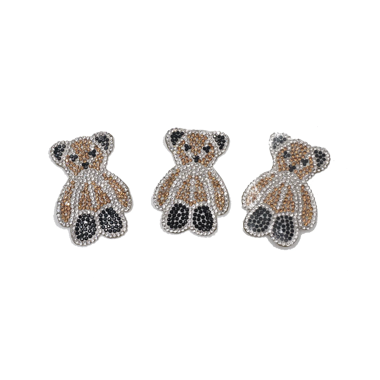 Free sample hotfix motif heat transfer rhinestone flower iron on patches for bling decorations
