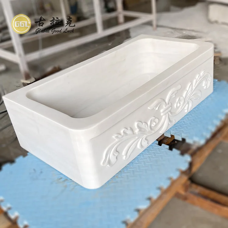 carving marble basin sculpture marble sink