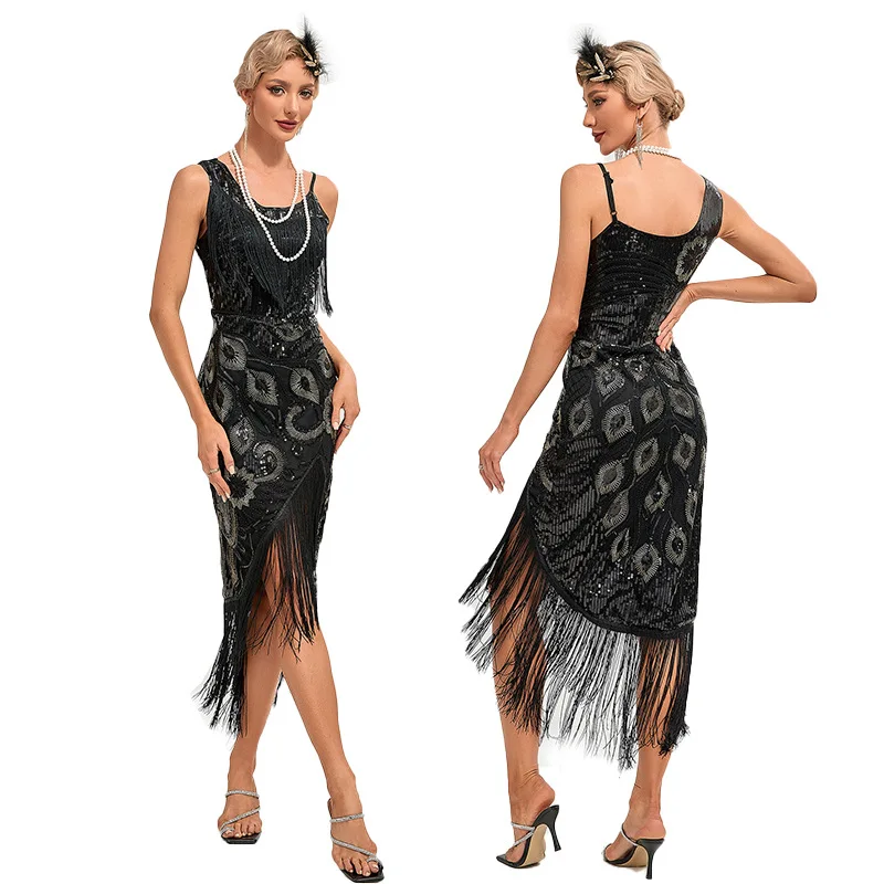 New Downton Abbey Bridesmaid Wedding Guest Homecoming Black Tie Jazzage Flapper Dress 1920s Great Gatsby